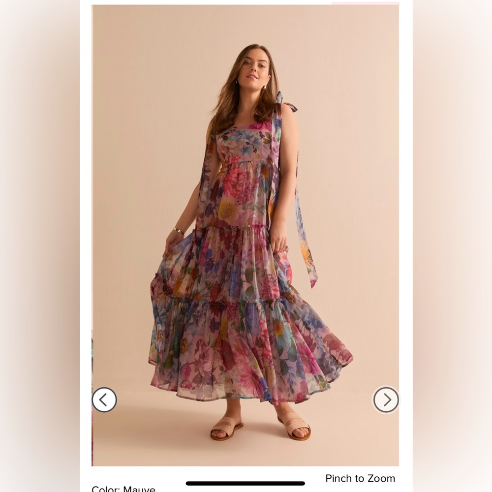 Alahna Tie Strap Floral Maxi Dress
